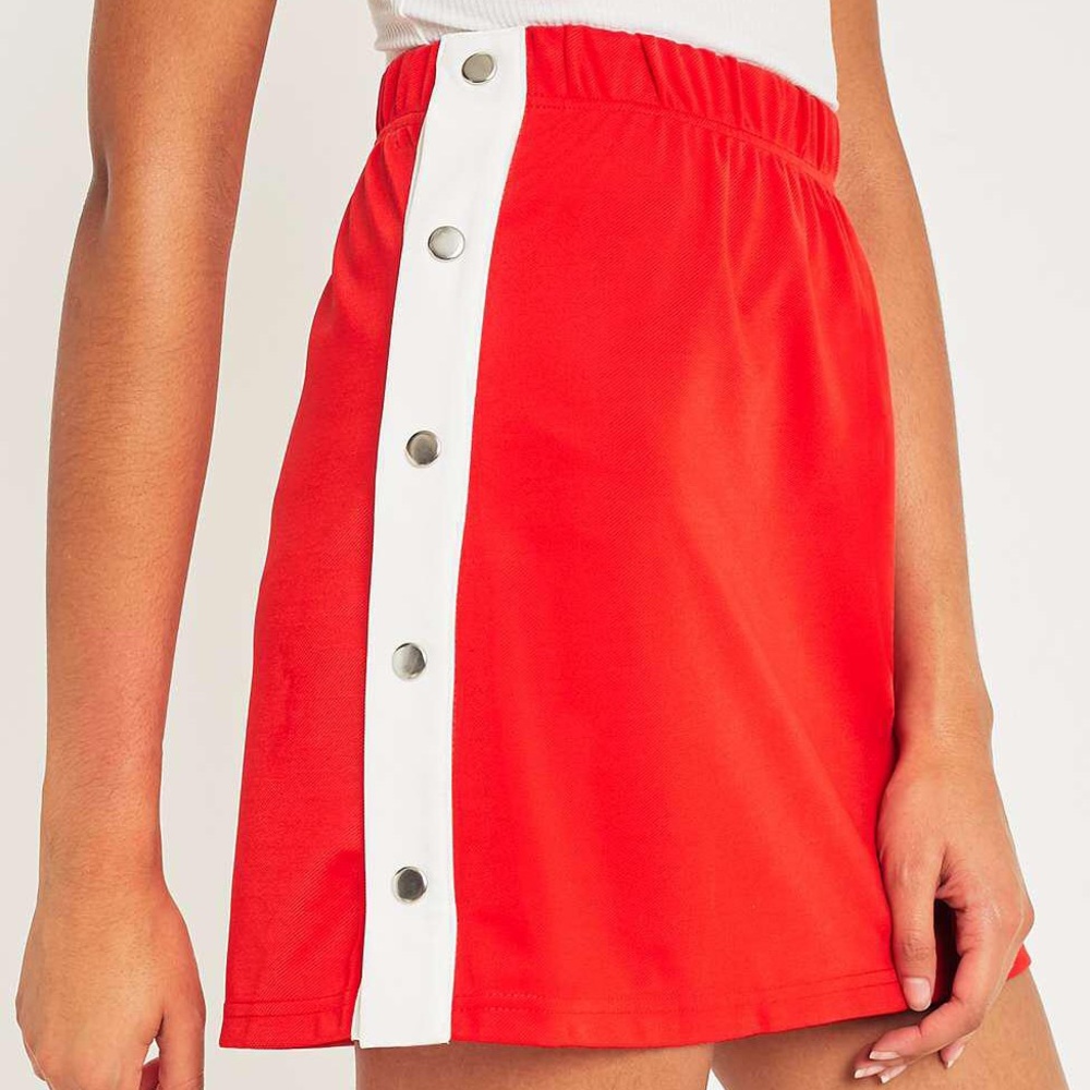 Red Skirt with Buttons going down sides